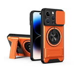 غطاء هاتف مغناطيسي متعدد الوظائف مع نافذة انزلاقية للعدسة ومقاوم للصدمات، لهواتف iPhone 13 Pro Max، iPhone 13 Pro، iPhone 12 Pro Max، iPhone 11 Pro Max، iPhone 11