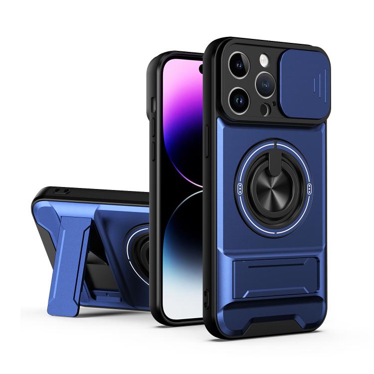 غطاء هاتف مغناطيسي متعدد الوظائف مع نافذة انزلاقية للعدسة ومقاوم للصدمات، لهواتف iPhone 13 Pro Max، iPhone 13 Pro، iPhone 12 Pro Max، iPhone 11 Pro Max، iPhone 11