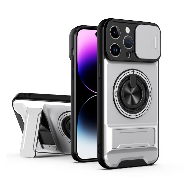 غطاء هاتف مغناطيسي متعدد الوظائف مع نافذة انزلاقية للعدسة ومقاوم للصدمات، لهواتف iPhone 13 Pro Max، iPhone 13 Pro، iPhone 12 Pro Max، iPhone 11 Pro Max، iPhone 11