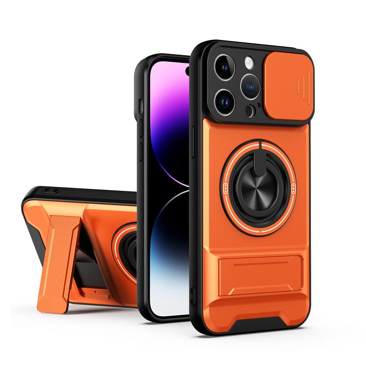 غطاء هاتف مغناطيسي متعدد الوظائف مع نافذة انزلاقية للعدسة ومقاوم للصدمات، لهواتف iPhone 13 Pro Max، iPhone 13 Pro، iPhone 12 Pro Max، iPhone 11 Pro Max، iPhone 11