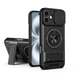 غطاء هاتف مغناطيسي متعدد الوظائف مع نافذة انزلاقية للعدسة ومقاوم للصدمات، لهواتف iPhone 13 Pro Max، iPhone 13 Pro، iPhone 12 Pro Max، iPhone 11 Pro Max، iPhone 11