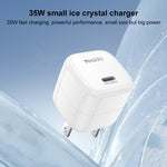 شاحن سريع صغير مكعب جليدي Yesido YC16U PD 35W Type-C، قابس الولايات المتحدة