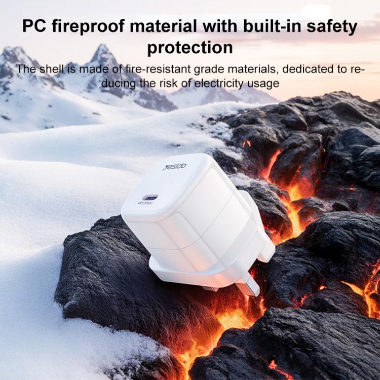 شاحن سريع صغير مكعب جليدي Yesido YC149 PD 35W Type-C، قابس المملكة المتحدة
