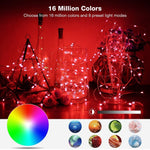 RGB USB  LED Copper Wire Light String Holiday Decoration Light String Bluetooth Mobile APP Control, 2m 20 LED, 5m 50 LED, 10m 100 LED, 12m 120 LED, 15m 150 LED, 20m 200 LED