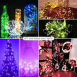 RGB USB  LED Copper Wire Light String Holiday Decoration Light String Bluetooth Mobile APP Control, 2m 20 LED, 5m 50 LED, 10m 100 LED, 12m 120 LED, 15m 150 LED, 20m 200 LED