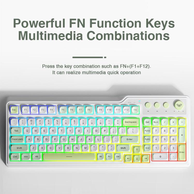 AULA F3099 99 Keys RGB Lighting Tri-Mode Gaming Keyboard