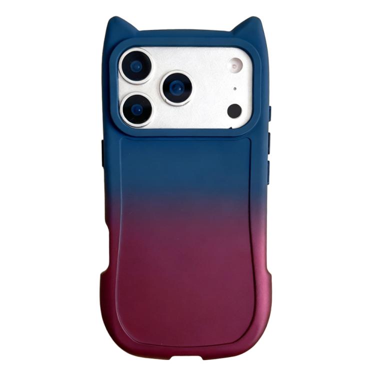Gradient Cat Ear Design TPU Phone Case, For iPhone 17 Pro Max, For iPhone 17 Pro, For iPhone 17, For iPhone 16 Pro Max, For iPhone 16 Pro, For iPhone 16 Plus, For iPhone 16, For iPhone 15 Pro Max, For iPhone 15 Pro