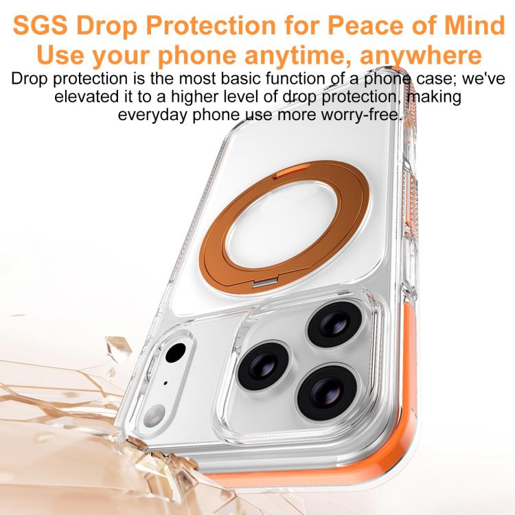Ice Armor Magnetic Rotation Holder PC Hybrid TPU Phone Case, For iPhone 17 Pro Max, For iPhone 17 Pro, For iPhone Air