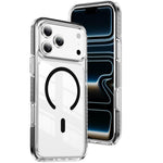 Crystal Shield Clear Magnetic Acrylic Hybrid TPU Phone Case, For iPhone 17 Pro Max, For iPhone 17 Pro, For iPhone 17, For iPhone Air, For iPhone 16 Pro Max, For iPhone 16 Pro
