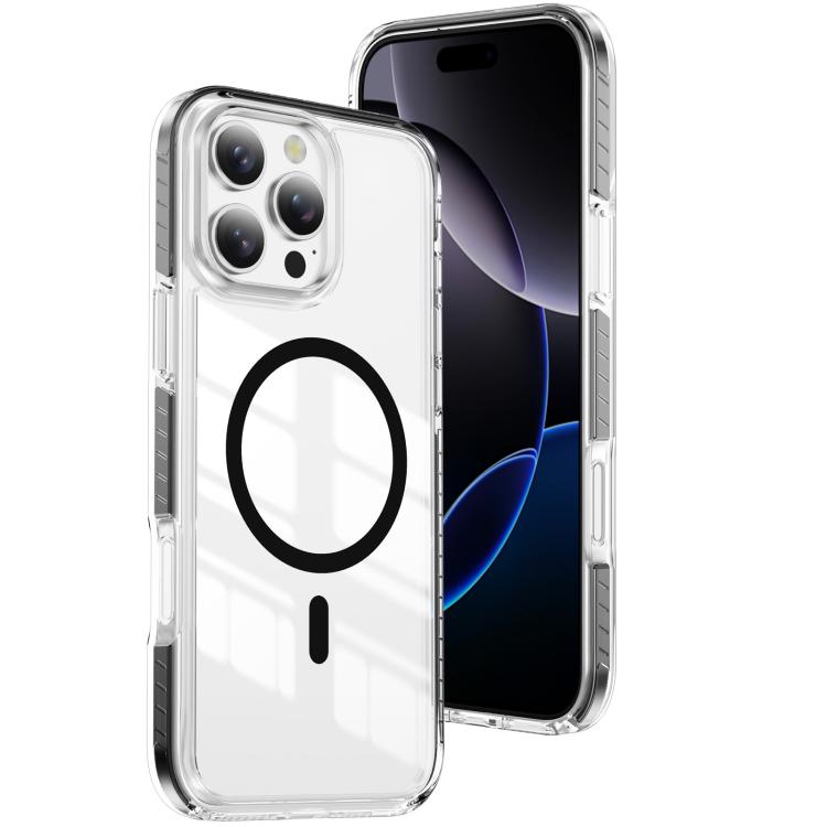 Crystal Shield Clear Magnetic Acrylic Hybrid TPU Phone Case, For iPhone 17 Pro Max, For iPhone 17 Pro, For iPhone 17, For iPhone Air, For iPhone 16 Pro Max, For iPhone 16 Pro