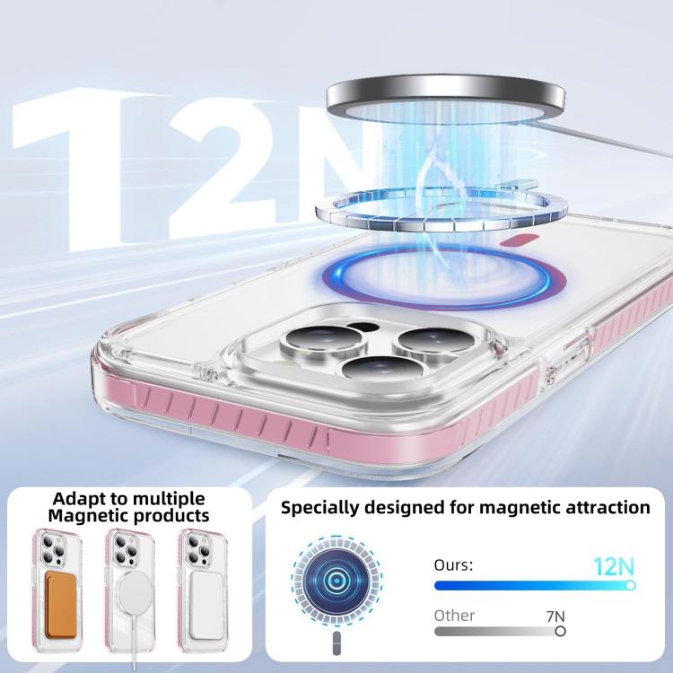 Crystal Shield Clear Magnetic Acrylic Hybrid TPU Phone Case, For iPhone 15 Pro, For iPhone 15 Plus, For iPhone 15, For iPhone 14 Plus, For iPhone 14 / 13, For iPhone 14 Pro