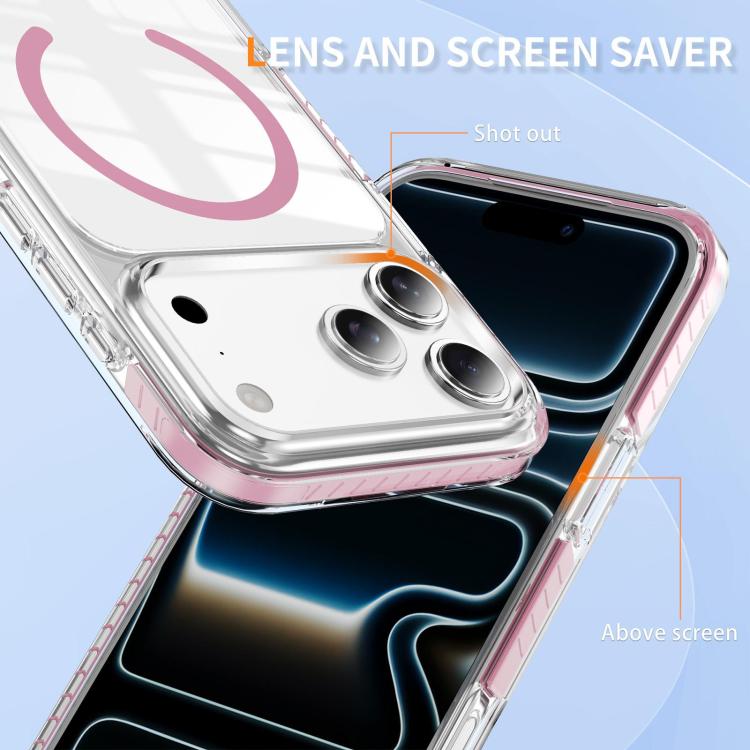 Crystal Shield Clear Magnetic Acrylic Hybrid TPU Phone Case, For iPhone 18 Pro, For iPhone 18 Pro Max, For iPhone 17 Pro Max, For iPhone 17 Pro, For iPhone 17