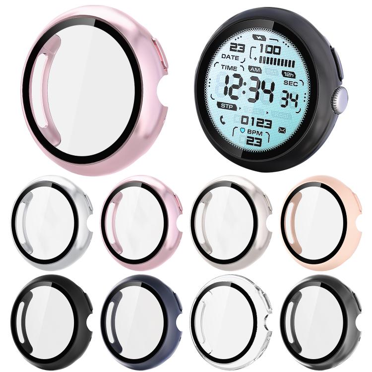 xDfind Tempered Film Integrated Oil Spraying PC Watch Protective Cover, For Google Pixel Watch 4 / 3 45mm, For Google Pixel Watch 4 / 3 / 2 / 1 41mm