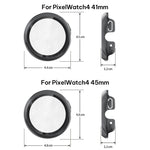 xDfind Tempered Film Integrated Oil Spraying PC Watch Protective Cover, For Google Pixel Watch 4 / 3 45mm, For Google Pixel Watch 4 / 3 / 2 / 1 41mm