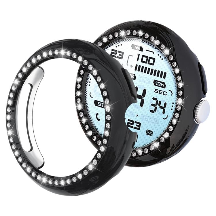 غطاء ساعة xDfind بتصميم ماسي مجوف صف واحد من PC، لساعات Google Pixel Watch 4 / 3 مقاس 45 مم، وللساعات 4 / 3 / 2 / 1 مقاس 41 مم