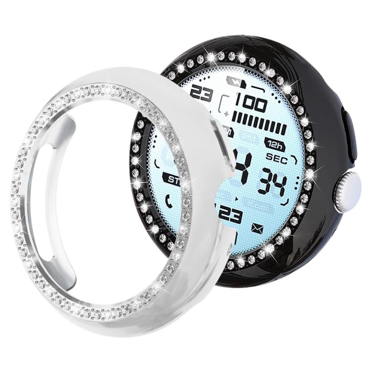 غطاء ساعة xDfind بتصميم ماسي مجوف صف واحد من PC، لساعات Google Pixel Watch 4 / 3 مقاس 45 مم، وللساعات 4 / 3 / 2 / 1 مقاس 41 مم