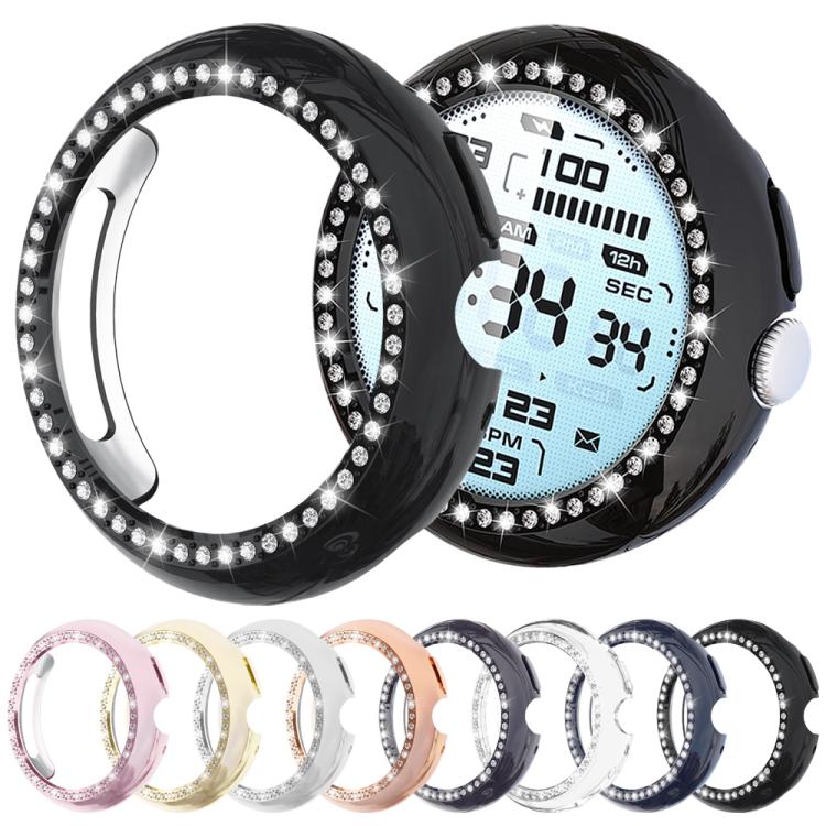 xDfind Single Row Diamond Hollow PC Watch Cover, For Google Pixel Watch 4 / Watch 3 45mm, For Google Pixel Watch 4 / 3 / 2 / 1 41mm