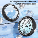 xDfind Single Row Diamond Hollow PC Watch Cover, For Google Pixel Watch 4 / Watch 3 45mm, For Google Pixel Watch 4 / 3 / 2 / 1 41mm