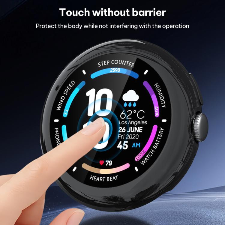 xDfind Tempered Film Integrated TPU Watch Cover, For Google Pixel Watch 4 / 3 45mm, For Google Pixel Watch 4 / 3 / 2 / 1 41mm