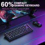 AULA WIN68HE Standard Version 68 Keys RGB Wired Keyboard, WIN68HE Black Grey Wood Magnetic Axis