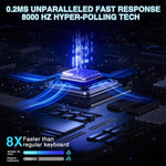 AULA WIN68HE Pro Version 68 Keys RGB Wired Keyboard, WIN68HE Dark Grey+Light Grey Shaped Magnetic Axis