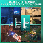 AULA WIN68HE Standard Version 68 Keys RGB Wired Keyboard, WIN68HE Side Printed White Grey Wood Magnetic Axis