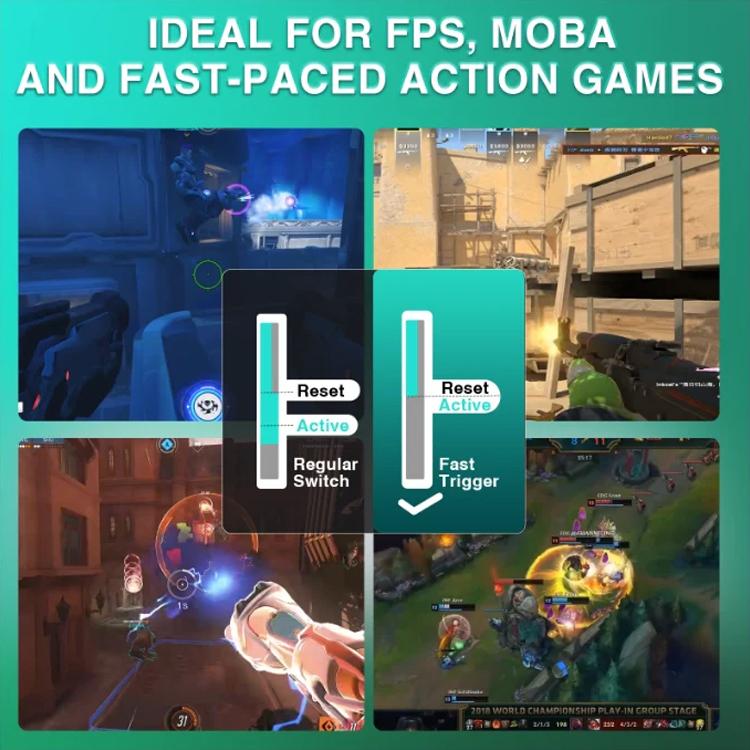 AULA WIN68HE Standard Version 68 Keys RGB Wired Keyboard, WIN68HE Side Printed White Grey Wood Magnetic Axis