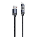 Yesido CA138L 12W 2.4A USB to 8 Pin OLED Display Charging Data Cable, USB to 8 Pin