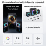 Yesido YSW41 40W 2.1 Channel System Colorful RGB Bluetooth Speaker Subwoofer, YSW41