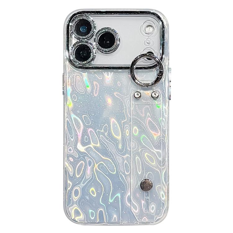 غطاء هاتف TPU مع حامل سوار بنسيج مجعد مطلي مع فيلم عدسة، لهواتف iPhone 17 Pro Max، iPhone 17 Pro، iPhone 17، iPhone Air، iPhone 16 Pro Max، iPhone 16 Pro، iPhone 16 Plus، iPhone 16، iPhone 15 Pro Max