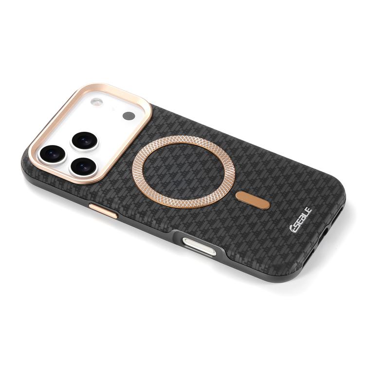 غطاء هاتف مغناطيسي بعدسة معدنية بدرع مثلثي من ESEBLE L3، لهواتف iPhone 17 Pro Max، iPhone 17 Pro
