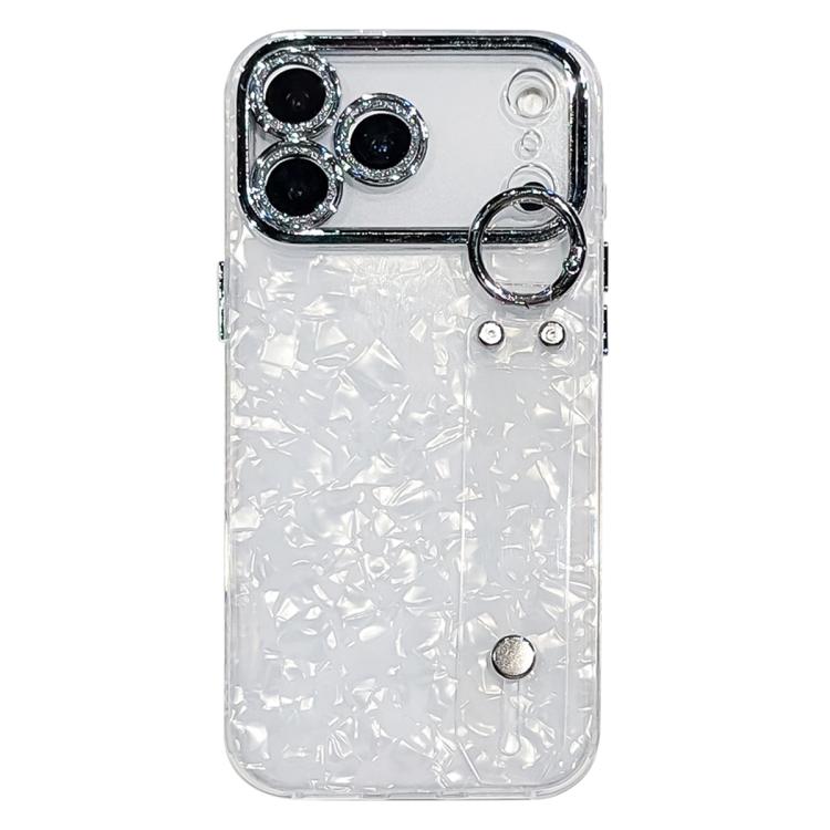 غطاء هاتف TPU مع حامل سوار بنقشة قشرة مطلية مع فيلم عدسة، لهواتف iPhone 17 Pro Max، iPhone 17 Pro، iPhone 17، iPhone Air، iPhone 16 Pro Max، iPhone 16 Pro، iPhone 16 Plus، iPhone 16، iPhone 15 Pro Max