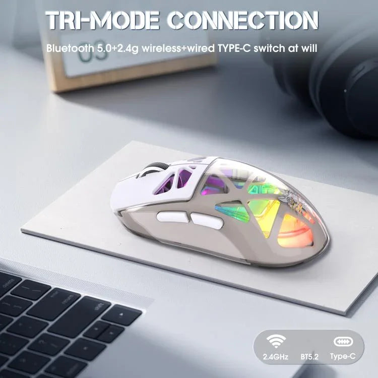 ONIKUMA CW930 2.4GHz + BT + Wired Tri-mode RGB Wireless Mouse, CW930