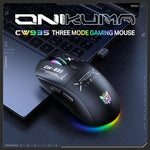 ONIKUMA CW935 12800DPI 2.4GHz + BT + Wired Tri-mode RGB Wireless Mouse, CW935