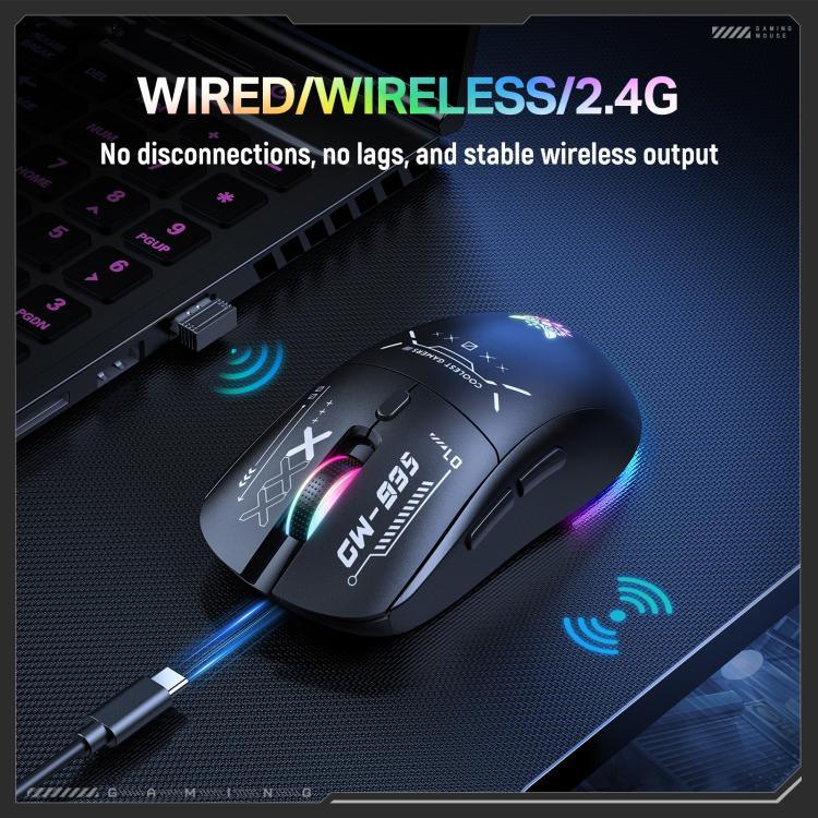 ONIKUMA CW935 12800DPI 2.4GHz + BT + Wired Tri-mode RGB Wireless Mouse, CW935