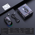 ONIKUMA CW935 12800DPI 2.4GHz + BT + Wired Tri-mode RGB Wireless Mouse, CW935