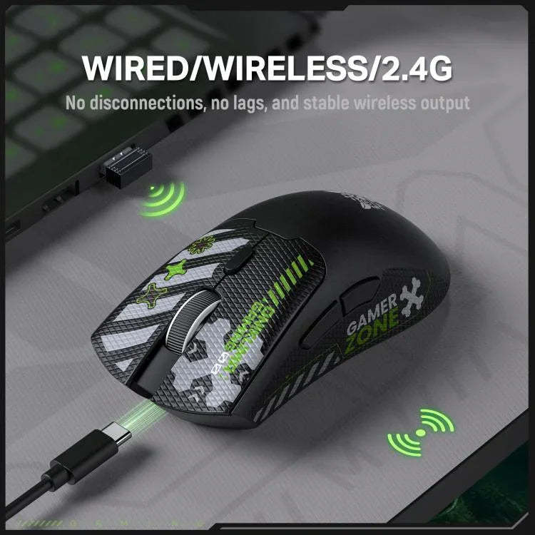 ONIKUMA DM01 12800DPI 2.4GHz + BT + Wired Tri-mode Gaming Mouse, DM01