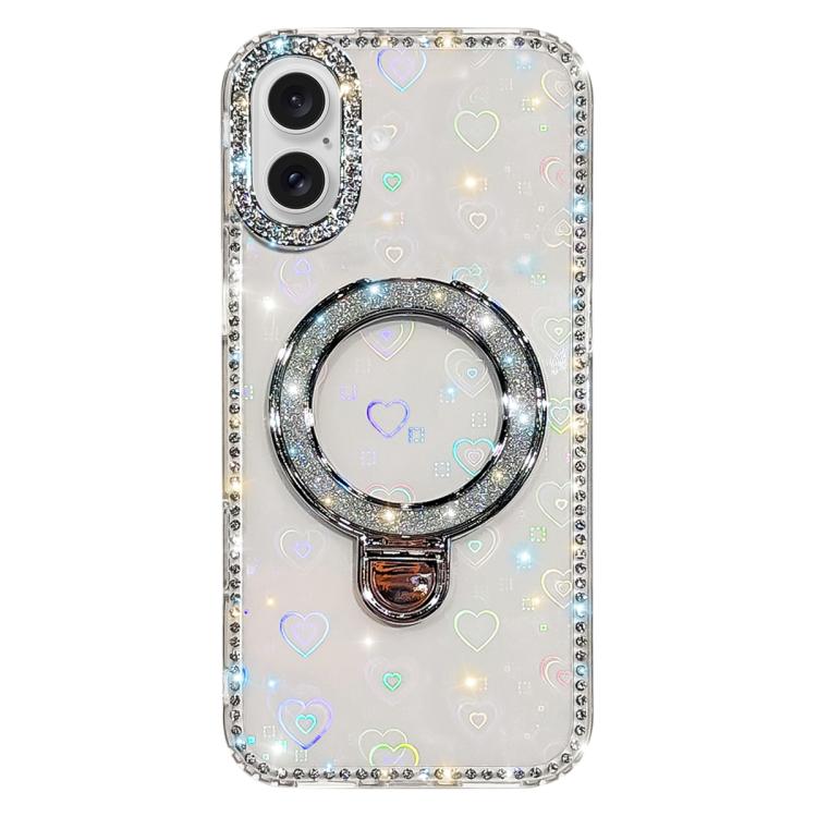 Rhinestone Glitter Kickstand Dual-side IMD Phone Case, For iPhone 17 Pro Max, For iPhone 17 Pro, For iPhone 17, For iPhone Air, For iPhone 16 Pro Max, For iPhone 16 Pro, For iPhone 16 Plus, For iPhone 16