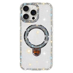 Rhinestone Glitter Kickstand Dual-side IMD Phone Case, For iPhone 15 Pro Max, For iPhone 15 Pro, For iPhone 15, For iPhone 14, For iPhone 14 Pro, For iPhone 14 Pro Max, For iPhone 13 Pro Max, For iPhone 13 Pro