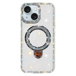 Rhinestone Glitter Kickstand Dual-side IMD Phone Case, For iPhone 15 Pro Max, For iPhone 15 Pro, For iPhone 15, For iPhone 14, For iPhone 14 Pro, For iPhone 14 Pro Max, For iPhone 13 Pro Max, For iPhone 13 Pro