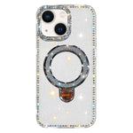 Rhinestone Glitter Kickstand Dual-side IMD Phone Case, For iPhone 15 Pro Max, For iPhone 15 Pro, For iPhone 15, For iPhone 14, For iPhone 14 Pro, For iPhone 14 Pro Max, For iPhone 13 Pro Max, For iPhone 13 Pro