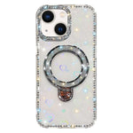 Rhinestone Glitter Kickstand Dual-side IMD Phone Case, For iPhone 15 Pro Max, For iPhone 15 Pro, For iPhone 15, For iPhone 14, For iPhone 14 Pro, For iPhone 14 Pro Max, For iPhone 13 Pro Max, For iPhone 13 Pro