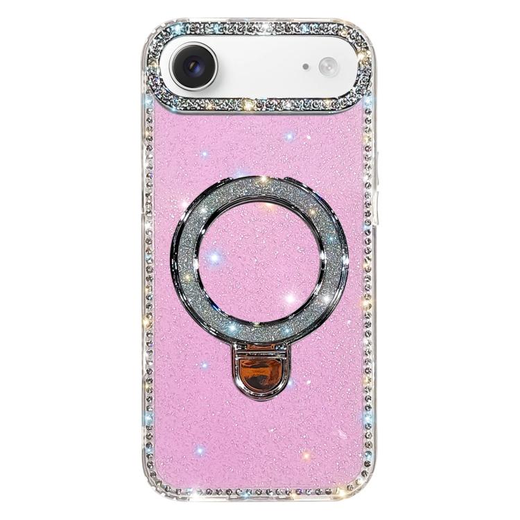 Rhinestone Glitter Kickstand Dual-side IMD Phone Case, For iPhone 17 Pro Max, For iPhone 17 Pro, For iPhone 17, For iPhone Air, For iPhone 16 Pro Max, For iPhone 16 Pro, For iPhone 16 Plus, For iPhone 16