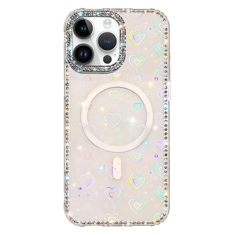 Rhinestone Dual-side IMD PC Hybrid TPU Magnetic Phone Case, For iPhone 15 Pro Max, For iPhone 15 Pro, For iPhone 15, For iPhone 14, For iPhone 14 Pro, For iPhone 14 Pro Max, For iPhone 13 Pro Max, For iPhone 13 Pro