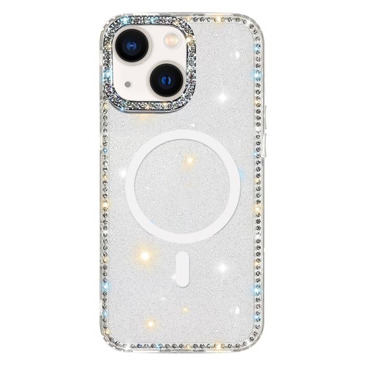 حافظة هاتف هجينة من TPU وPC مع حجر الراين على الجانبين وتقنية IMD، لهاتف iPhone 13