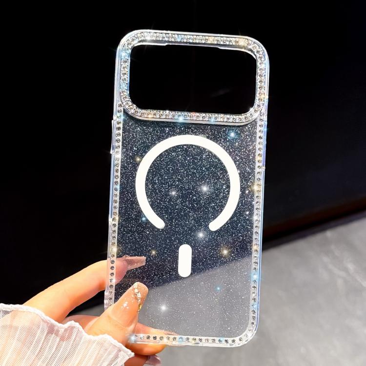 حافظة هاتف هجينة من TPU وPC مع حجر الراين على الجانبين وتقنية IMD، لهاتف iPhone 13