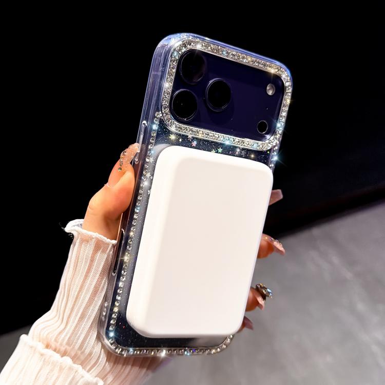 حافظة هاتف هجينة من TPU وPC مع حجر الراين على الجانبين وتقنية IMD، لهاتف iPhone 13