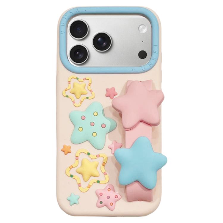 غطاء هاتف TPU بنغمات الماكرون مع نجمة ثلاثية الأبعاد وحزام معصم على شكل نجمة، لهواتف iPhone 17 Pro Max، iPhone 17 Pro، iPhone 17، iPhone 16 Pro Max، iPhone 16 Pro، iPhone 16، iPhone 15 Pro Max، iPhone 15 Plus، iPhone 15، iPhone 14 Plus