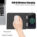 U39 15W Multifunctional Foldable Magnetic Wireless Charger Mouse Pad