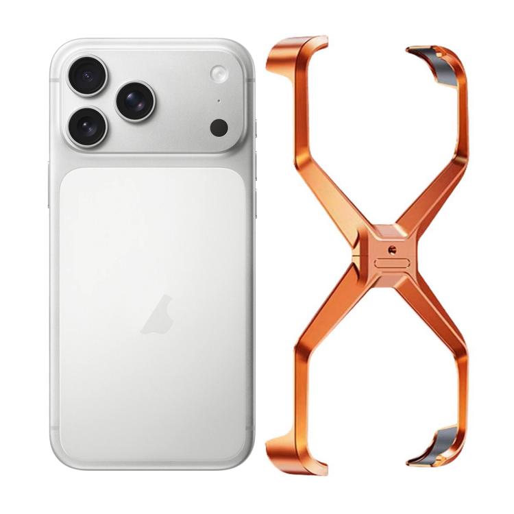 غطاء هاتف معدني بدون إطار على شكل X، لهواتف iPhone 17 Pro Max، iPhone 17 Pro